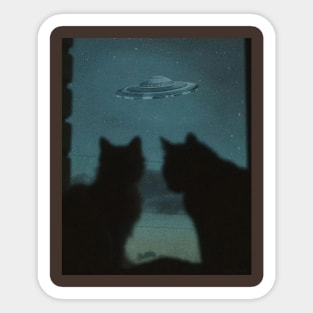 Alien Cats Sticker